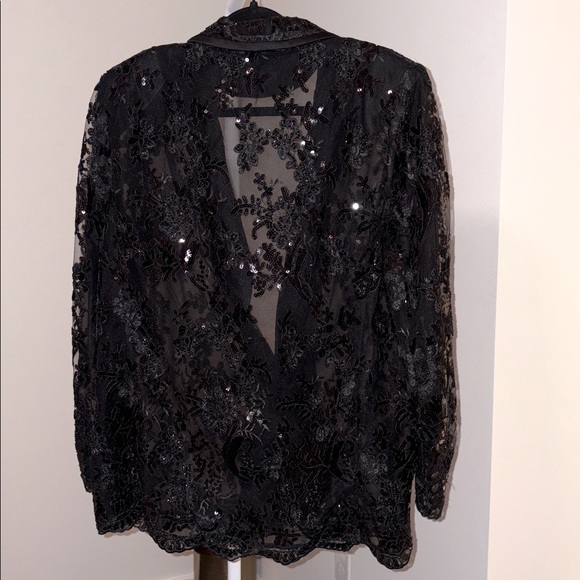 Alice + Olivia Embellished Sheer Lace Blazer - Picture 2 of 4